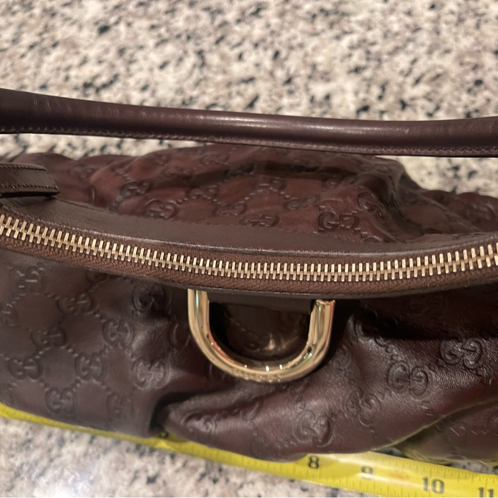 Gucci Dark Brown Leather Shoulder Bag and Wallet - Picture 3 of 16